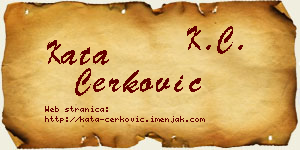 Kata Čerković vizit kartica